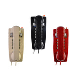 Maxbell Wall Phone Handset Volume Control Wall Telephone for Living Room Office Beige Yellow