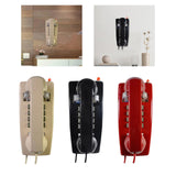 Maxbell Wall Phone Handset Volume Control Wall Telephone for Living Room Office Beige Yellow