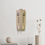 Maxbell Wall Phone Handset Volume Control Wall Telephone for Living Room Office Beige Yellow