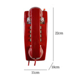 Maxbell Wall Phone Handset Volume Control Wall Telephone for Living Room Office Red