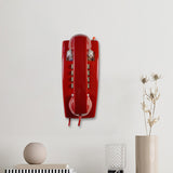 Maxbell Wall Phone Handset Volume Control Wall Telephone for Living Room Office Red