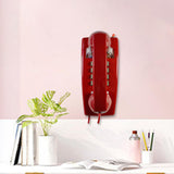 Maxbell Wall Phone Handset Volume Control Wall Telephone for Living Room Office Red