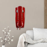Maxbell Wall Phone Handset Volume Control Wall Telephone for Living Room Office Red