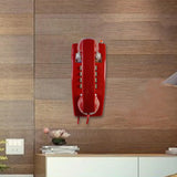 Maxbell Wall Phone Handset Volume Control Wall Telephone for Living Room Office Red