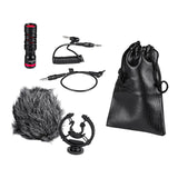 Maxbell Camera Microphone Auxiliary Video Mic with Windscreen Camera Mic for Tablets