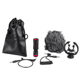 Maxbell Camera Microphone Auxiliary Video Mic with Windscreen Camera Mic for Tablets