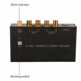 Maxbell Compact Phono Preamp Turntable Preamplifier with Power Switch for Amplifiers