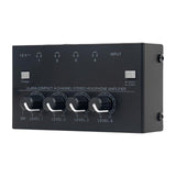 Maxbell Headphone Amplifier 4 Channels 4Pcs 1/4" TRS Audio Input for Studio Mixing
