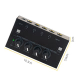 Maxbell Headphone Amplifier 4 Channels 4Pcs 1/4" TRS Audio Input for Studio Mixing