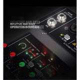 Maxbell USB Audio Interface 16Bit/49 KHz Audio Mixer Console Interface for Recording