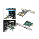 Maxbell Pci-e 1x to USB 3.2 Gen1 5Gbps Expansion Card PCIe to USB Card for Desktops Black Built in USB