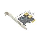 Maxbell Pci-e 1x to USB 3.2 Gen1 5Gbps Expansion Card PCIe to USB Card for Desktops Black Built in USB