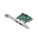 Maxbell Pci-e 1x to USB 3.2 Gen1 5Gbps Expansion Card PCIe to USB Card for Desktops Green Rear USB