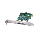 Maxbell Pci-e 1x to USB 3.2 Gen1 5Gbps Expansion Card PCIe to USB Card for Desktops Green Rear USB