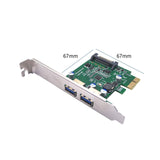 Maxbell Pci-e 1x to USB 3.2 Gen1 5Gbps Expansion Card PCIe to USB Card for Desktops Green Rear USB