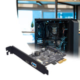 Maxbell Pci-e to USB 3.1 Gen2 10 Gbps Type C Expansion Card for Computer PC 1X