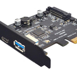 Maxbell Pci-e to USB 3.1 Gen2 10 Gbps Type C Expansion Card for Computer PC 1X