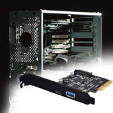 Maxbell Pci-e to USB 3.1 Gen2 10 Gbps Type C Expansion Card for Computer PC 4X