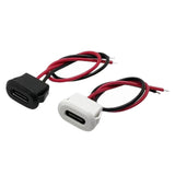 Maxbell Type C Connector Jack Female USB Female Chassis C Connector Replaces Durable Black
