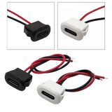 Maxbell Type C Connector Jack Female USB Female Chassis C Connector Replaces Durable Black