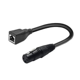 Maxbell XLR 3 Pin Female to RJ45 Female Adapter Extension Cable 30cm for Stage