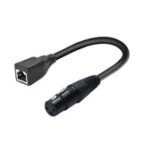 Maxbell XLR 3 Pin Female to RJ45 Female Adapter Extension Cable 30cm for Stage