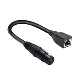 Maxbell XLR 3 Pin Female to RJ45 Female Adapter Extension Cable 30cm for Stage