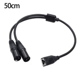 Maxbell XLR 3Pin Male to RJ45 Adapter Extension Cable 0.5M Long Flexible Replacement