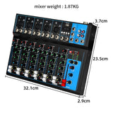 Maxbell 7 Channel Audio Mixer Sound Mixing Board Console System for Studio Recording