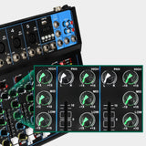 Maxbell 7 Channel Audio Mixer Sound Mixing Board Console System for Studio Recording