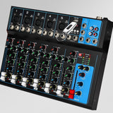 Maxbell 7 Channel Audio Mixer Sound Mixing Board Console System for Studio Recording