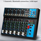 Maxbell 7 Channel Audio Mixer Sound Mixing Board Console System for Studio Recording