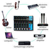 Maxbell 7 Channel Audio Mixer Sound Mixing Board Console System for Studio Recording