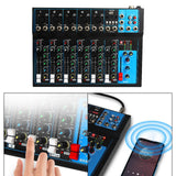 Maxbell 7 Channel Audio Mixer Sound Mixing Board Console System for Studio Recording