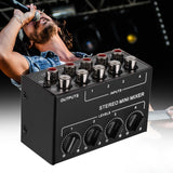 Maxbell Mini Audio Mixer Portable Passive Mixer for Live and Studio CD Player Tablet