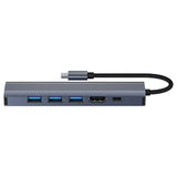 Maxbell 6 in 1 USB C Docking Station 6 Ports USB C Dongle for Computer Laptop Phones