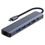 Maxbell 6 in 1 USB C Docking Station 6 Ports USB C Dongle for Computer Laptop Phones