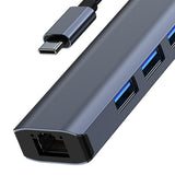 Maxbell 6 in 1 USB C Docking Station 6 Ports USB C Dongle for Computer Laptop Phones