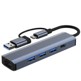 Maxbell USB C to Ethernet Adapter Compact USB Hub for Laptops Desktops Computer