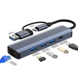 Maxbell USB C to Ethernet Adapter Compact USB Hub for Laptops Desktops Computer