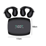 Maxbell Ear Clip Headphones Touch Control Mini Clip on Earphones for Workout Outdoor Black