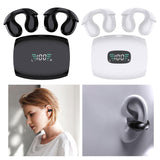 Maxbell Ear Clip Headphones Touch Control Mini Clip on Earphones for Workout Outdoor Black