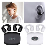 Maxbell Ear Clip Headphones Touch Control Mini Clip on Earphones for Workout Outdoor Black
