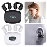 Maxbell Ear Clip Headphones Touch Control Mini Clip on Earphones for Workout Outdoor Black