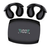 Maxbell Ear Clip Headphones Touch Control Mini Clip on Earphones for Workout Outdoor Black