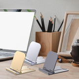 Maxbell Cell Phone Stand Adjustable Metal Desktop Cell Phone Holder Desk Accessories Aureate