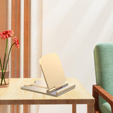Maxbell Cell Phone Stand Adjustable Metal Desktop Cell Phone Holder Desk Accessories Aureate