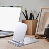 Maxbell Cell Phone Stand Adjustable Metal Desktop Cell Phone Holder Desk Accessories Argent