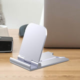 Maxbell Cell Phone Stand Adjustable Metal Desktop Cell Phone Holder Desk Accessories Argent