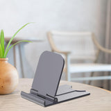 Maxbell Cell Phone Stand Adjustable Metal Desktop Cell Phone Holder Desk Accessories Black